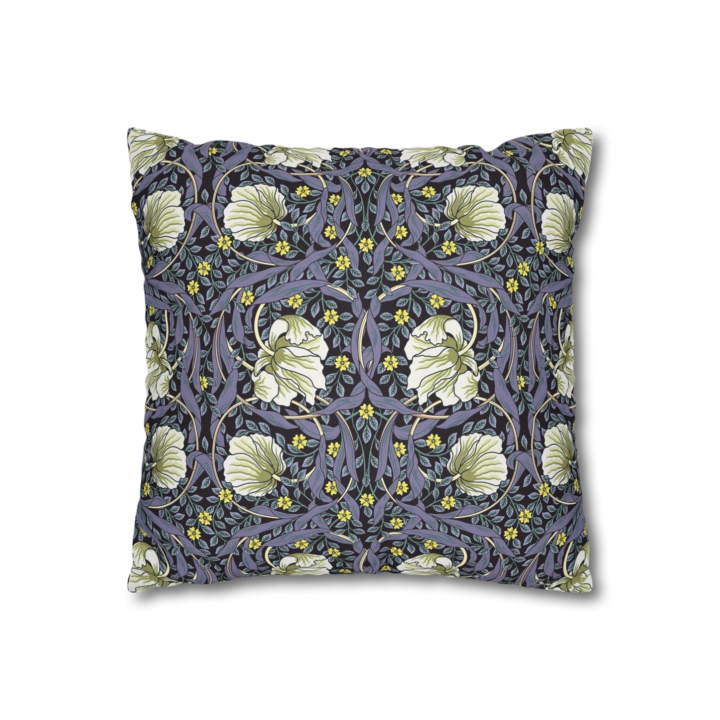 Decorative pillow with floral pattern on a white background