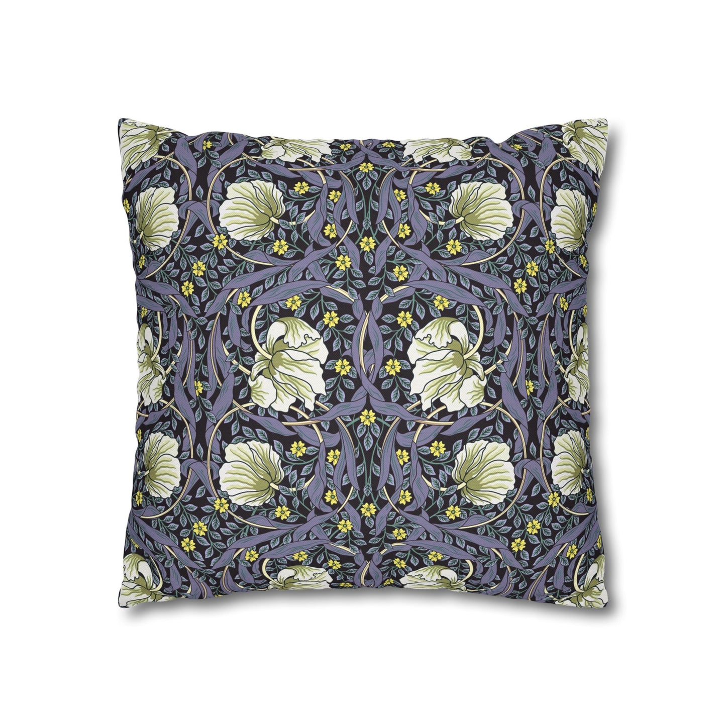 Decorative pillow with floral pattern on a white background