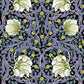 Decorative pattern with flowers and leaves on a dark background