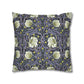 Decorative pillow with floral pattern on a white background