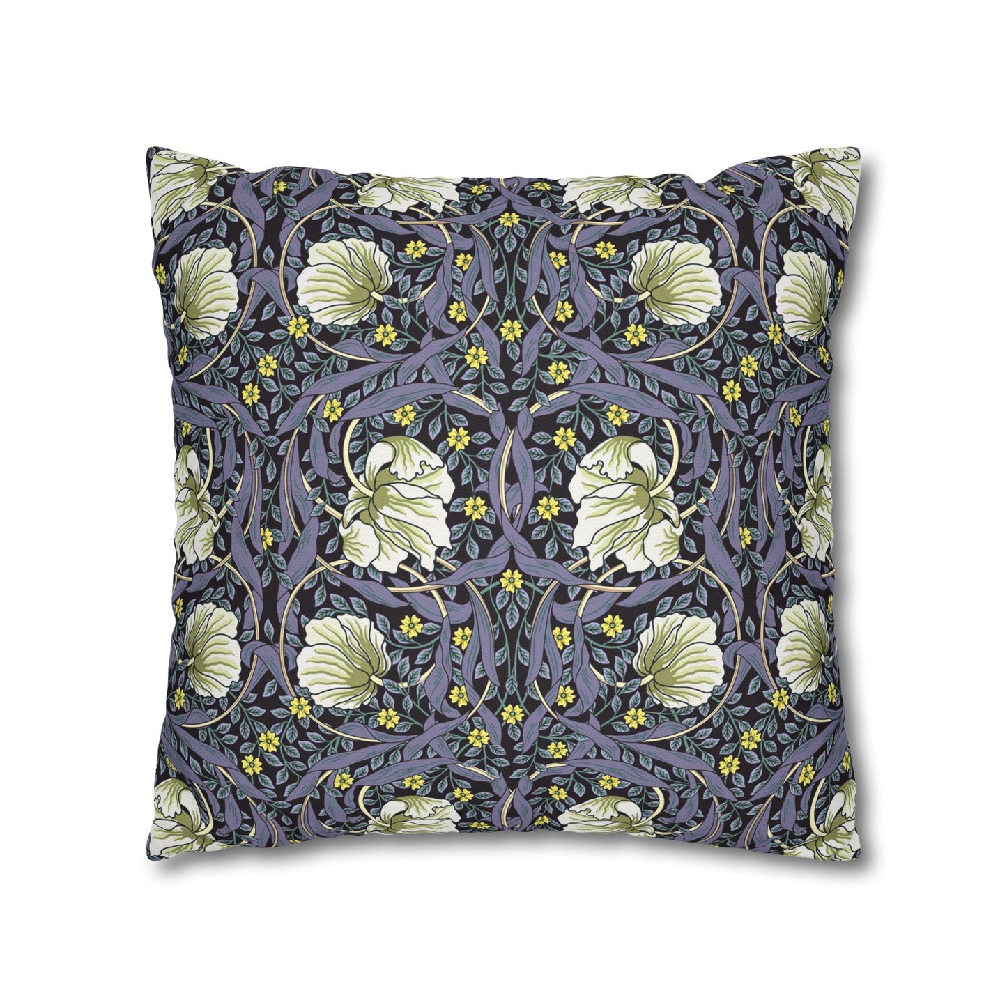 Decorative pillow with floral pattern on a white background