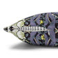 Decorative pillow with floral pattern on a white background