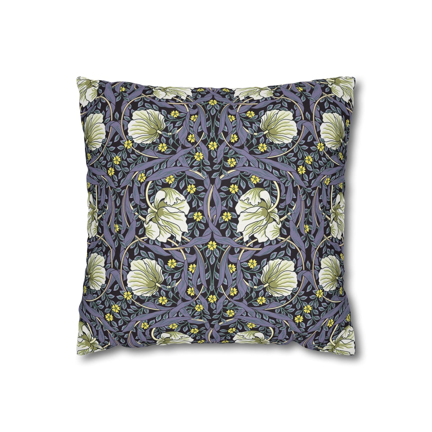 Decorative pillow with floral pattern on a white background