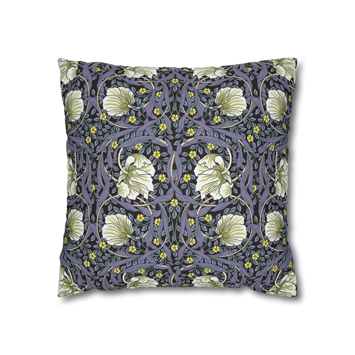 Decorative pillow with floral pattern on a white background
