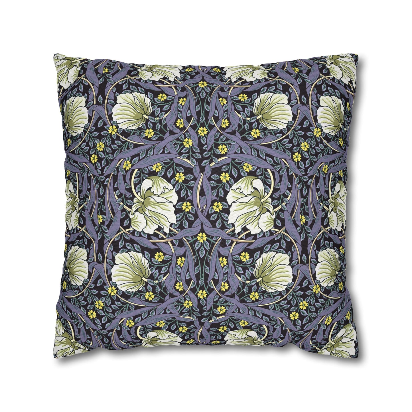 Decorative pillow with floral pattern on a white background