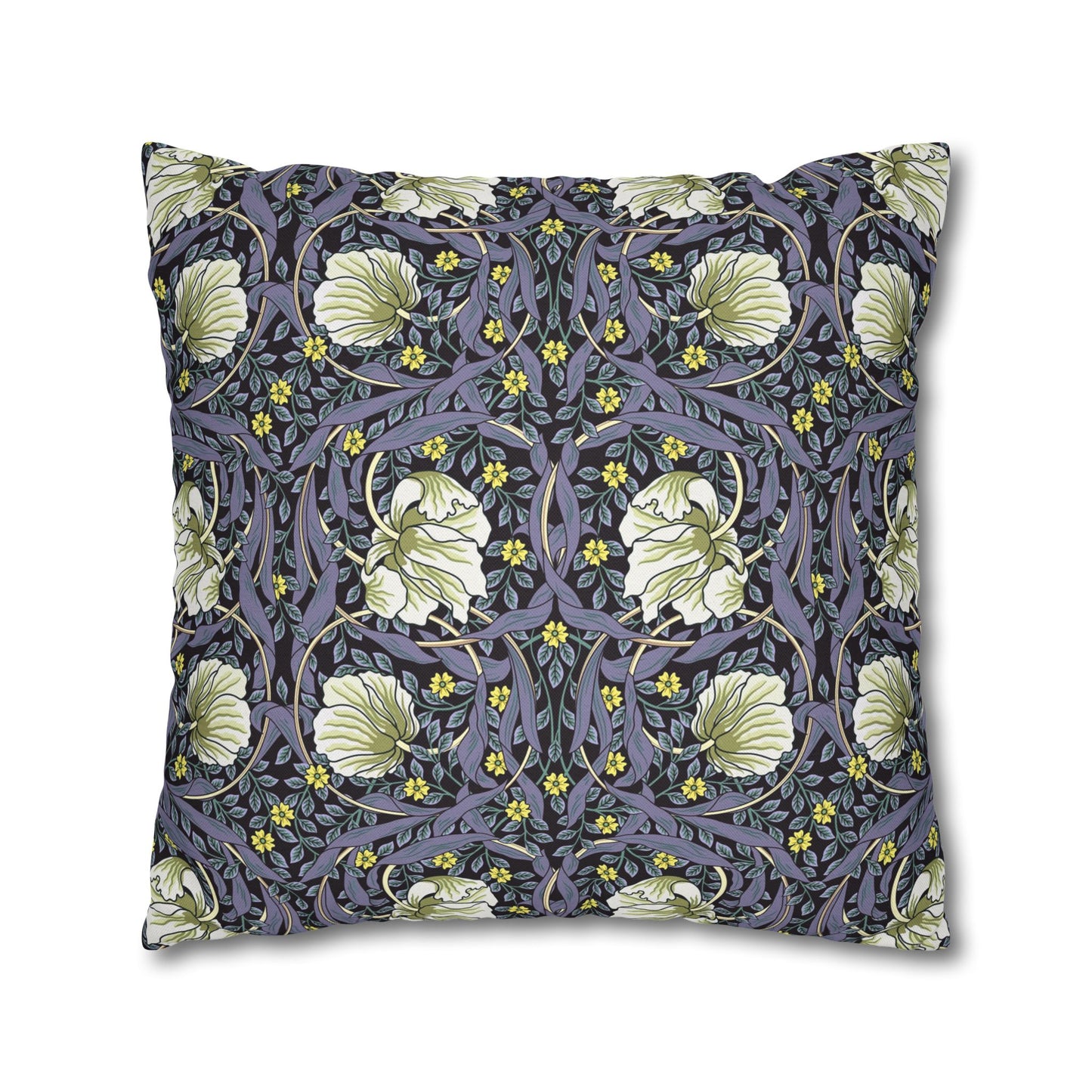 Decorative pillow with floral pattern on a white background