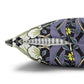 Decorative pillow with floral pattern on a white background