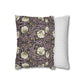 Floral-patterned pillow and a striped pillow on a white background