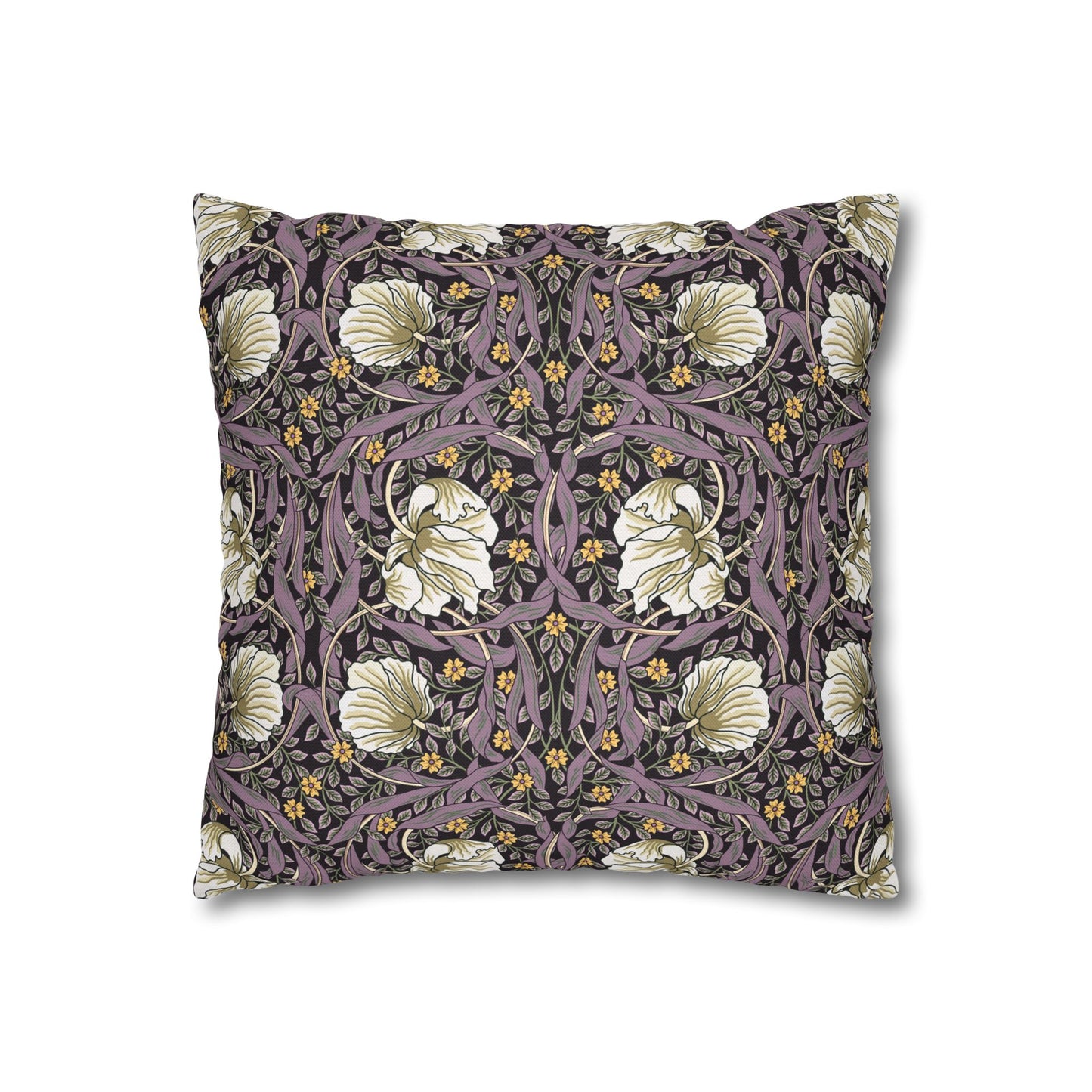 Decorative pillow with floral pattern on a white background