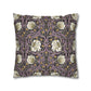 Decorative pillow with floral pattern on a white background