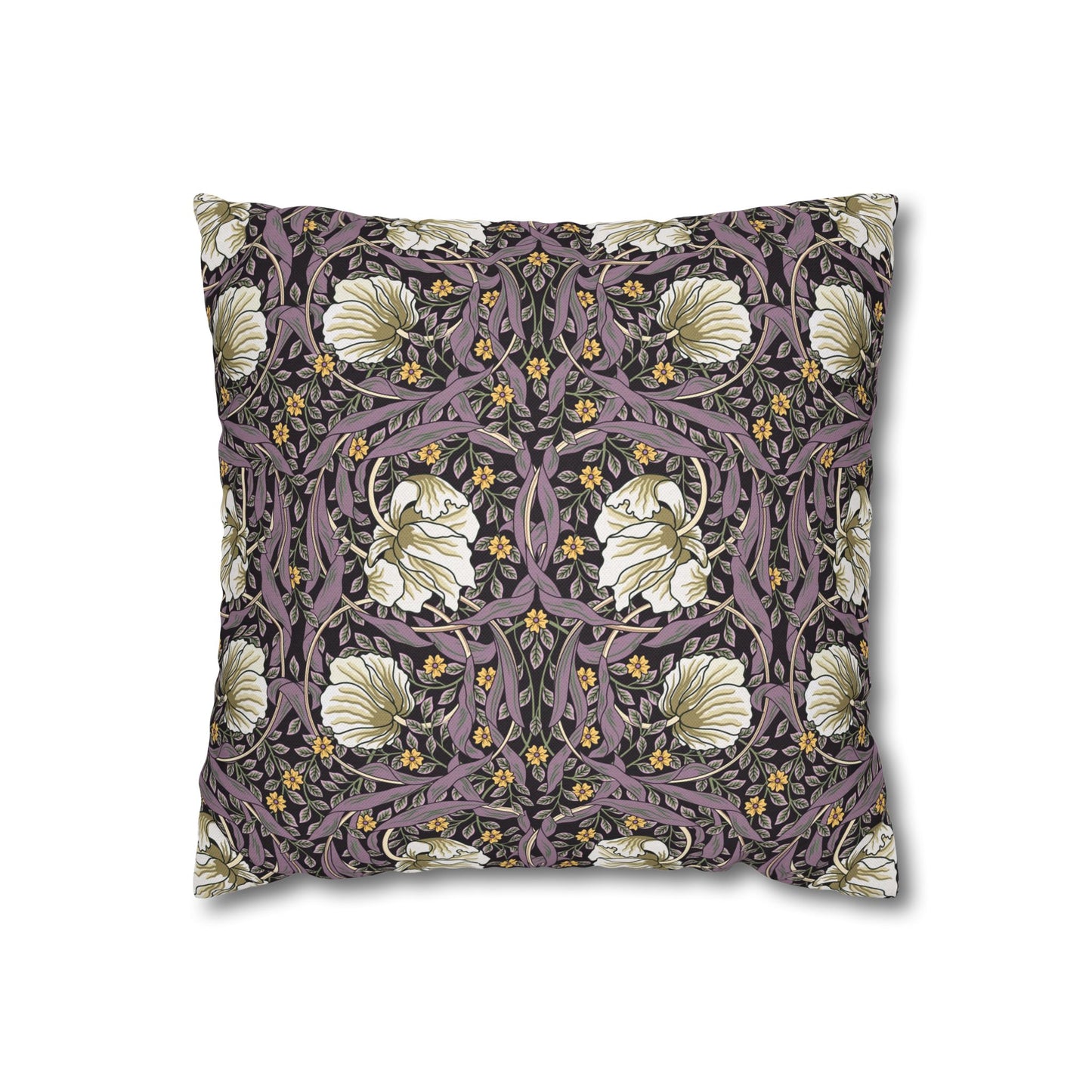 Decorative pillow with floral pattern on a white background