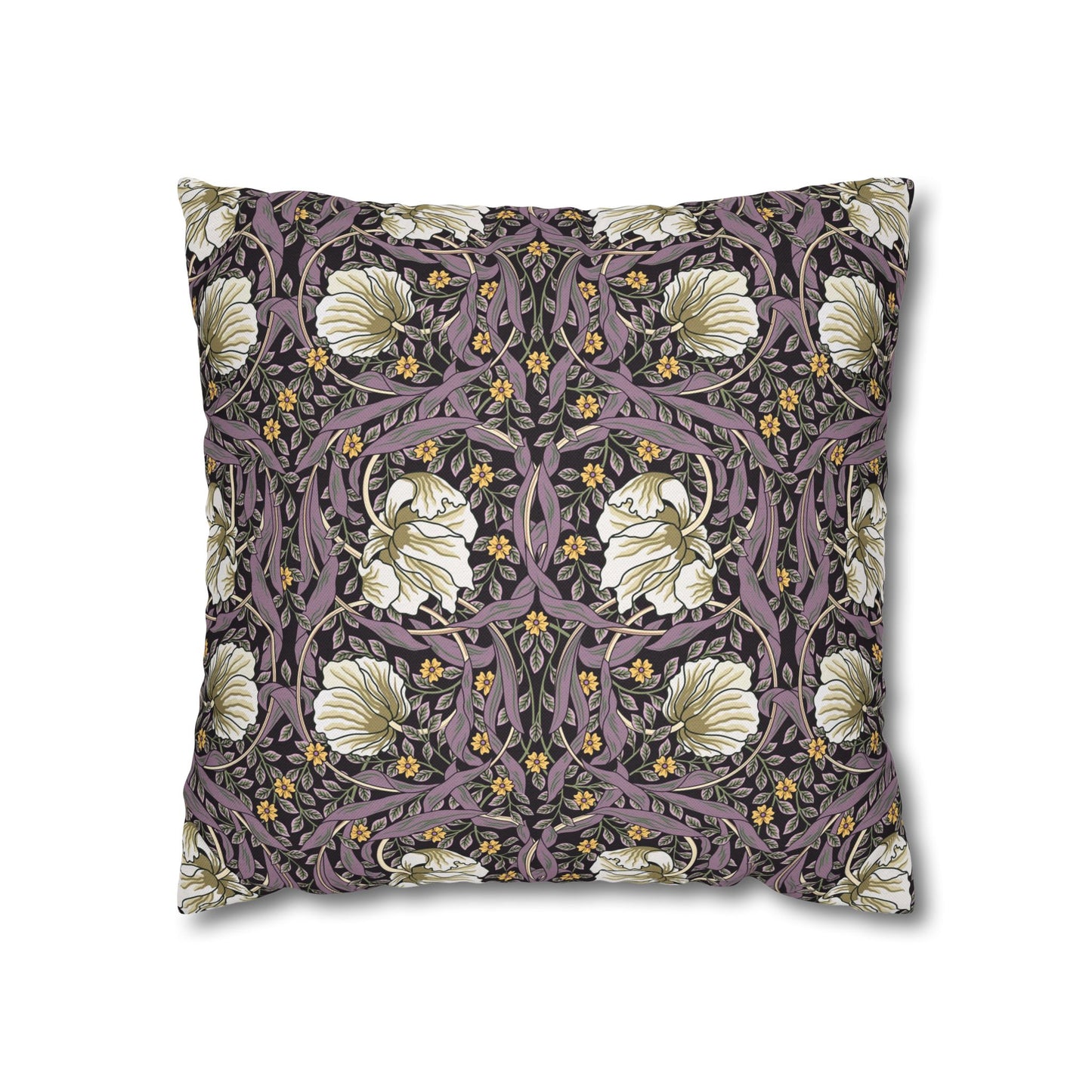 Decorative pillow with floral pattern on a white background