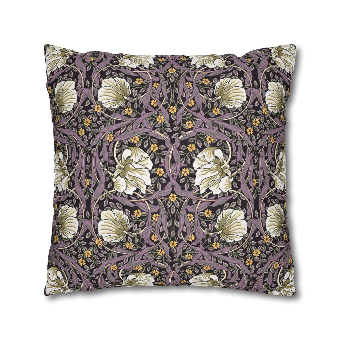 Decorative pillow with floral pattern on a white background