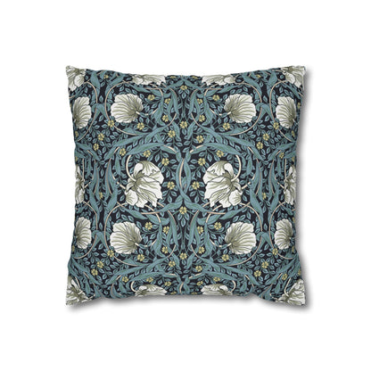 Decorative pillow with floral pattern on a white background
