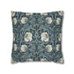 Decorative pillow with floral pattern on a white background