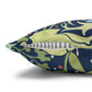 Decorative pillow with a colorful floral pattern on a white background