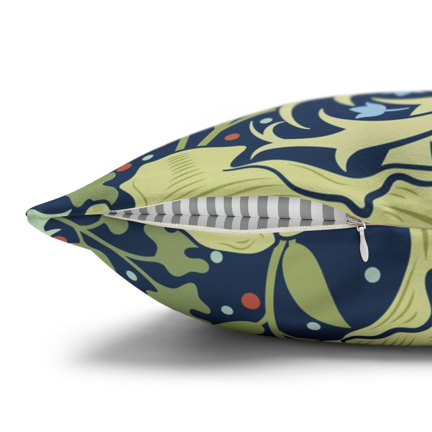 Decorative pillow with a colorful pattern on a white background