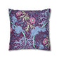 Decorative pillow with floral and abstract design on a white background