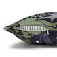 Decorative pillow with a floral pattern on a white background
