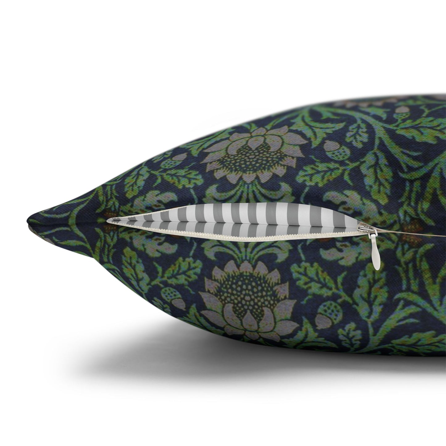 Cushion Cover inspired by William Morris - Violet and Columbine Collection (Green)