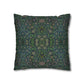 Cushion Cover inspired by William Morris - Violet and Columbine Collection (Green)