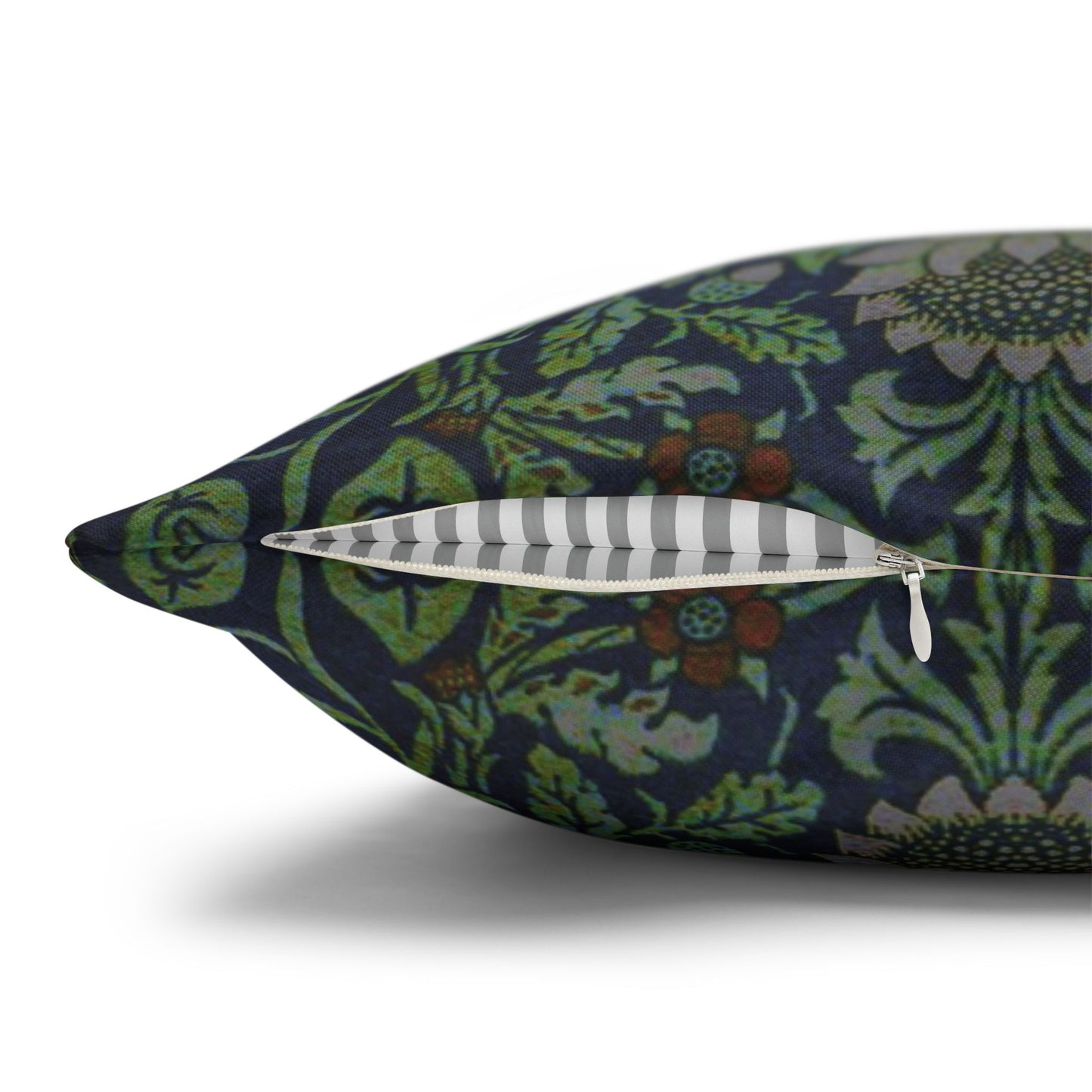 Cushion Cover inspired by William Morris - Violet and Columbine Collection (Green)