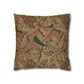 Decorative pillow with leaf pattern on a white background