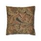Decorative pillow with leaf pattern on a white background