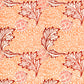 Square Cushion Cover  in a floral pattern by William Morris & Co called Apple Collection in orange, red and white