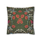 Decorative pillow with floral pattern on a white background