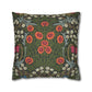 Decorative pillow with floral pattern on a white background
