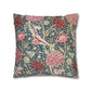 Decorative pillow with floral pattern on a white background