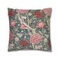 Decorative pillow with floral pattern on a white background