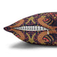 Decorative pillow with a colorful pattern on a white background