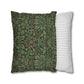 Two pillows, one with a black and white pattern and the other with a white stripe design, on a white background.
