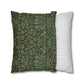 Two pillows, one with a black and white pattern and the other with a white stripe design, on a white background.
