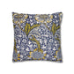 Decorative pillow with floral pattern on a white background