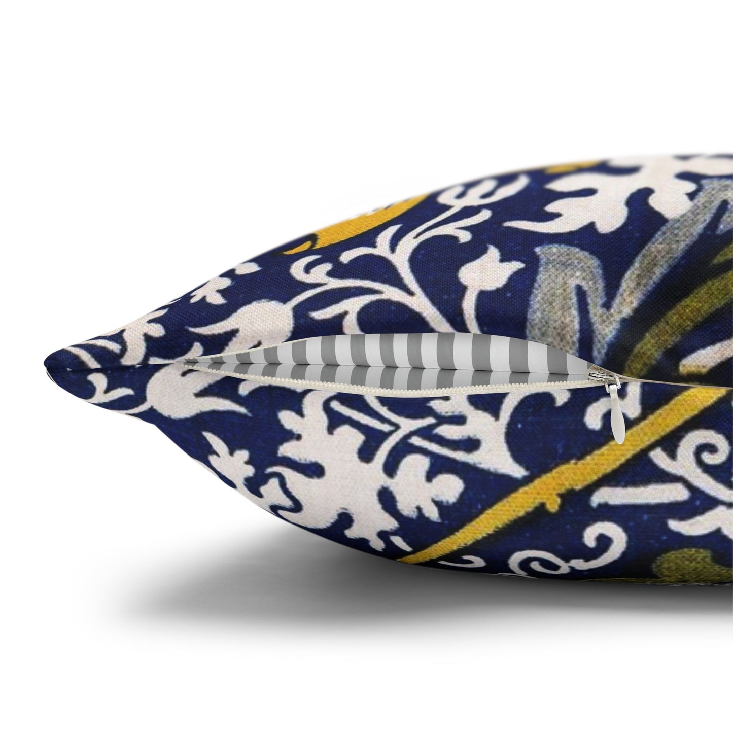 Decorative pillow with intricate pattern on a white background