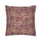 Decorative pillow with a leaf pattern on a white background