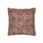Decorative pillow with a leaf pattern on a white background