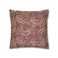 Decorative pillow with a leaf pattern on a white background