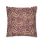 Decorative pillow with leaf pattern on a white background