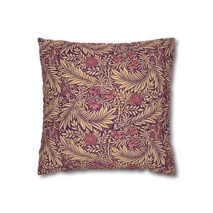 Decorative pillow with leaf pattern on a white background