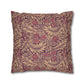 Decorative pillow with a leaf pattern on a white background