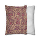 Two pillows, one with a floral pattern and the other with a striped pattern, on a white background.