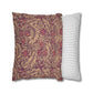 Two pillows, one with a floral pattern and the other with a striped pattern, on a white background.