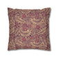 Decorative pillow with a leaf pattern on a white background