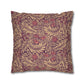 Decorative pillow with a leaf pattern on a white background
