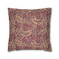 Decorative pillow with a leaf pattern on a white background