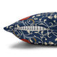 Decorative pillow with floral pattern on a white background